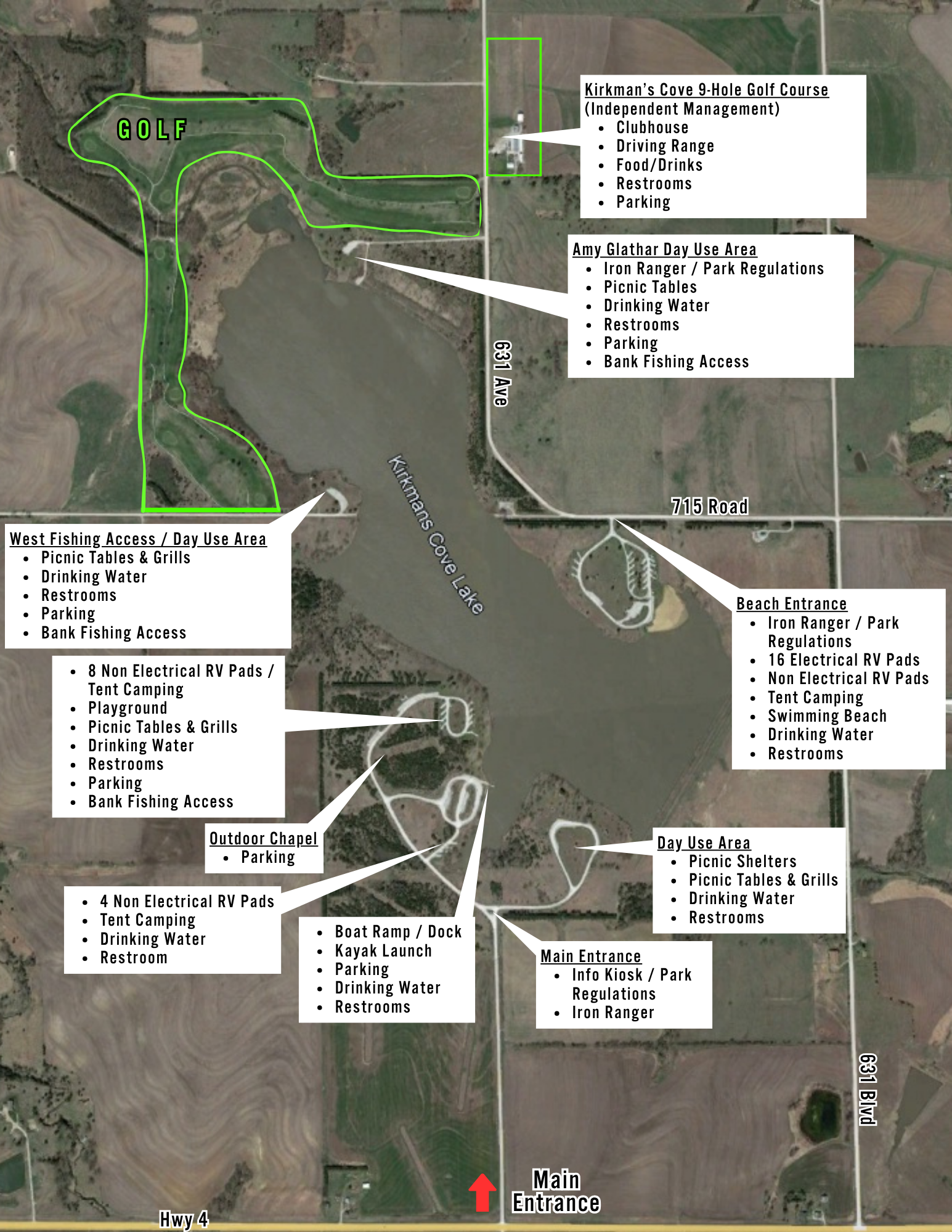 Kirkman's Cove Rec Area Map