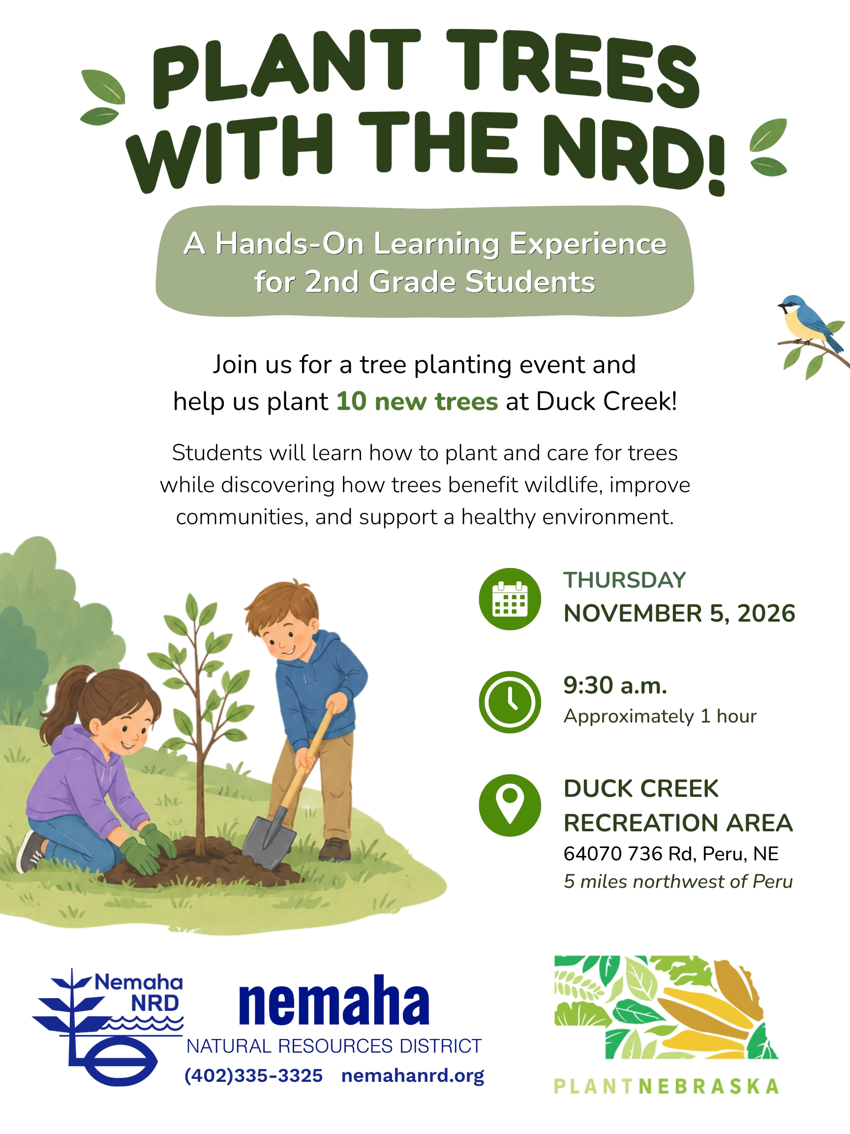Plant Trees with the NRD Nov 5, 2026 Poster