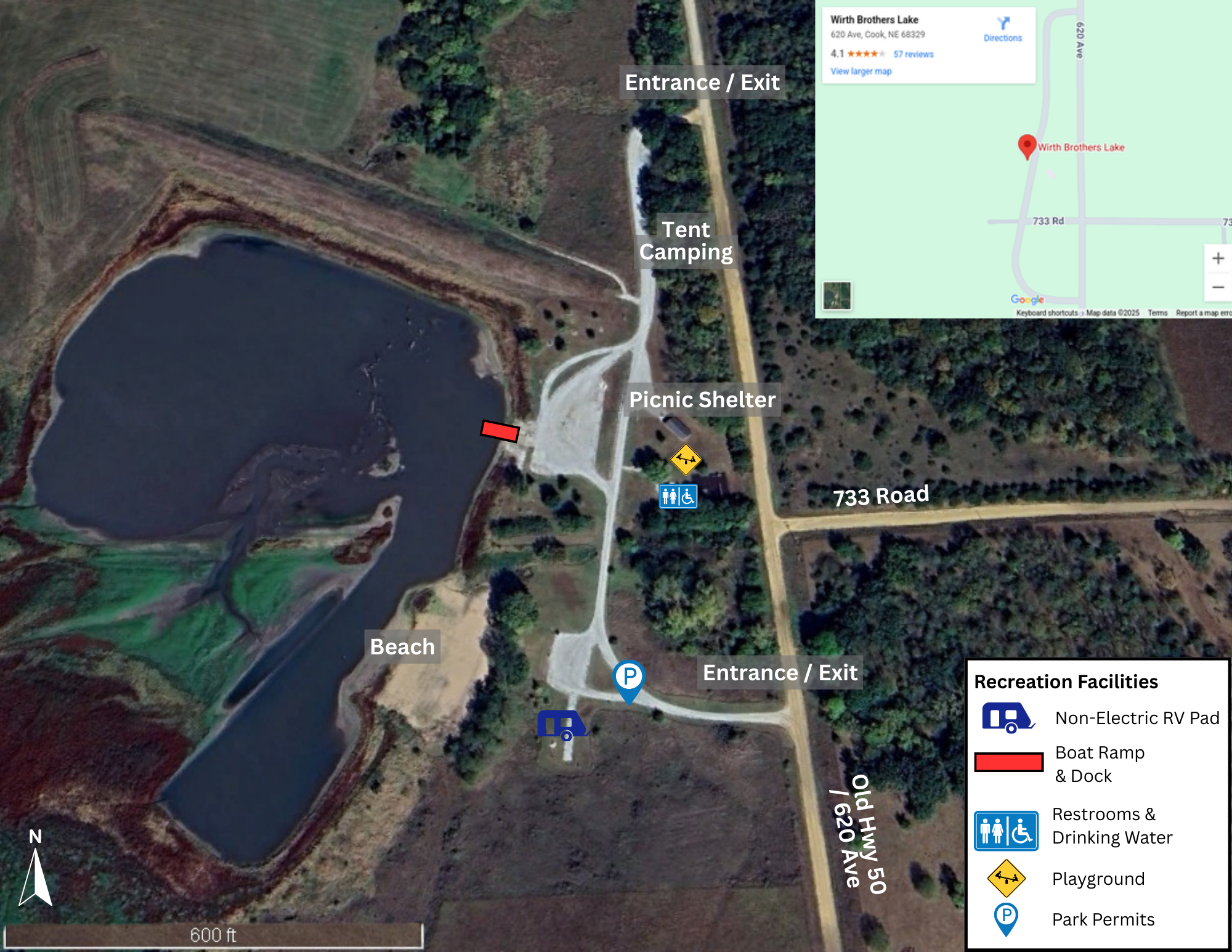 Wirth Brothers Recreational Area Map