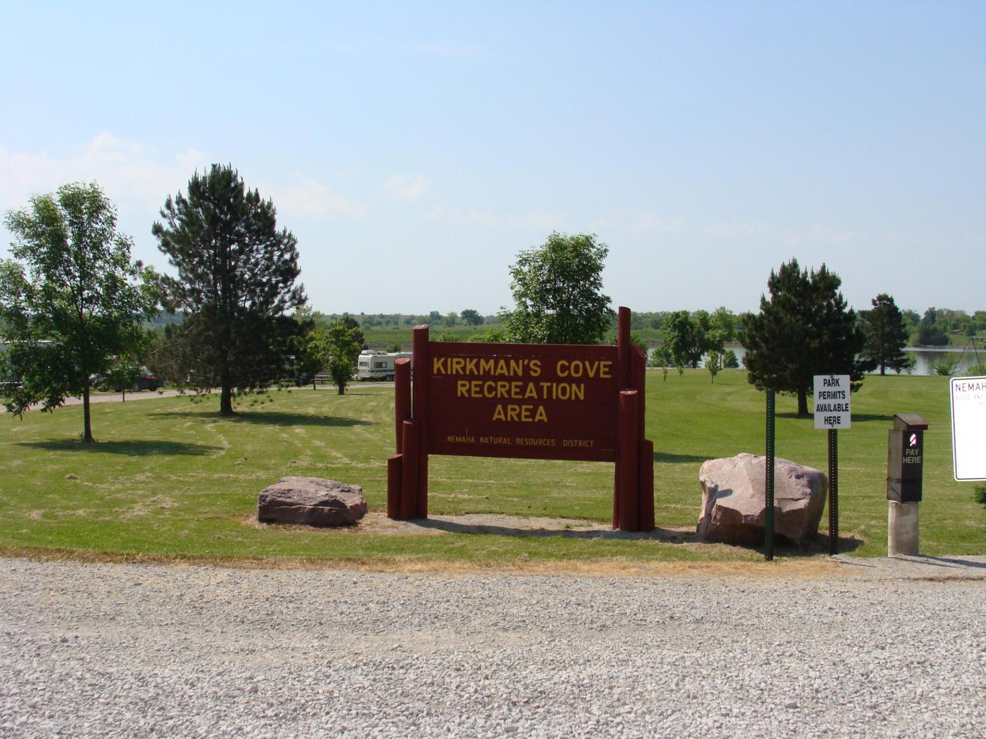 Kirkman Cove Recreation sign 